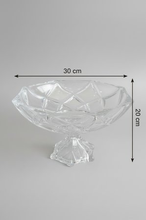 30x20 Cm Cam Ayaklı Meyvelik – Modern Ve Dekoratif Masa Üstü Sunum