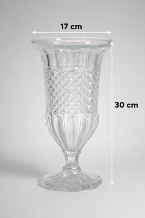 30x17 Cm Cam Vazo – Modern Ve Dekoratif Ev Dekoru İçin Tasarım