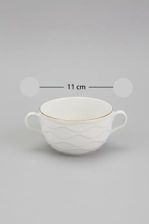 11 Cm Kulplu Porselen Kase Yaldızlı 2 Kişilik – Modern Ve Dekoratif Sofra Takımı