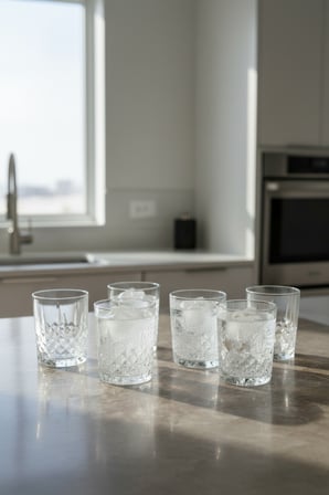 6 Kişilik Elmas Kesim Cam Su Ve Meşrubat Bardak Takımı 340 Ml