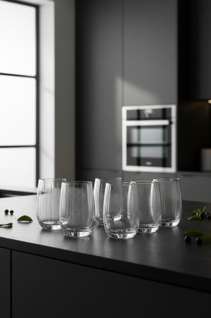 Duru 6’Lı Cam Su Bardağı – 380 Ml Şeffaf