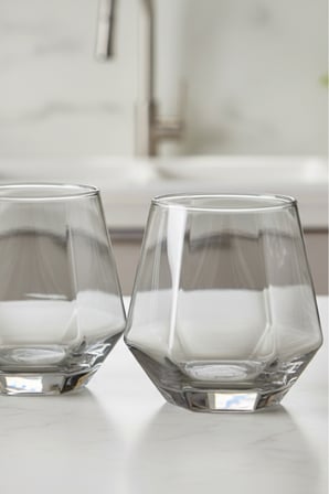Zen 6’Lı Cam Su Bardağı – 340 Ml Füme