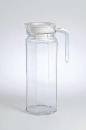 Prizma 1100 Ml Cam Sürahi – Kapaklı, Şeffaf