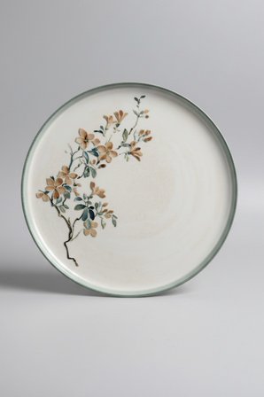 6 Kişilik 29 Parça Toledo Bonsai Desenli Porselen Kahvaltı Takımı Şık Ve Modern Sofra Seti İpek