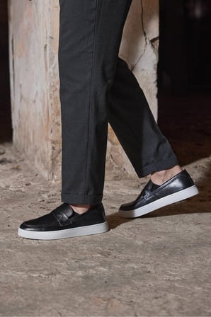 Ravenna %100 Hakiki Deri Erkek Loafer Ayakkabı, Günlük Casual Ayakkabı