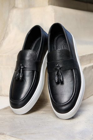 Tassel  %100 Hakiki Deri Erkek Loafer Ayakkabı, Günlük Casual Ayakkabı
