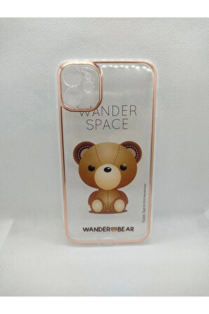 Iphone 11 Uyumlu Kamera Korumalı Wander Bear Gezici Ayı Tasarım Telefon Boyun Askılı Set Kılıf