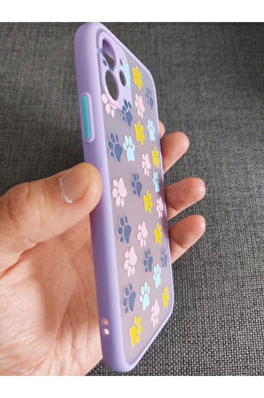 İPhone 12 Uyumlu Kamera Korumalı Yavru Kediler Pati Kılıf Tuşları Renkli Hux Kapak