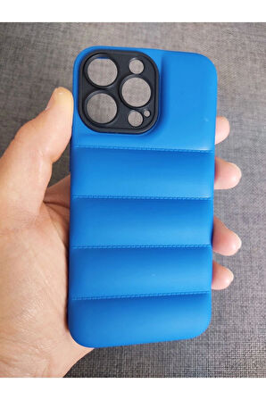 Iphone 13 Pro Uyumlu Puffer Case Kamera Korumalı Puf Kılıf