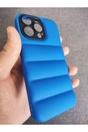 Iphone 13 Pro Uyumlu Puffer Case Kamera Korumalı Puf Kılıf