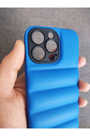 Iphone 13 Pro Uyumlu Puffer Case Kamera Korumalı Puf Kılıf