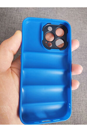 Iphone 13 Pro Uyumlu Puffer Case Kamera Korumalı Puf Kılıf
