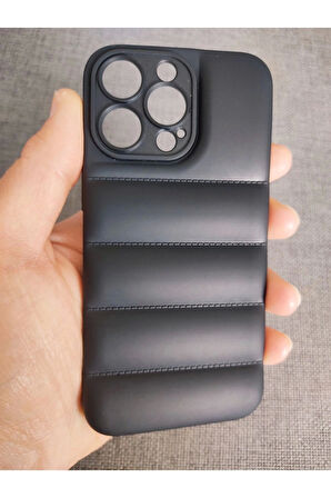 Iphone 13 Pro Uyumlu Puffer Case Kamera Korumalı Puf Kılıf