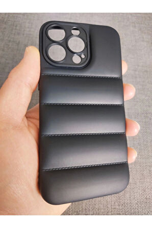 Iphone 13 Pro Uyumlu Puffer Case Kamera Korumalı Puf Kılıf