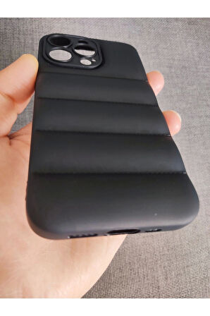 Iphone 13 Pro Uyumlu Puffer Case Kamera Korumalı Puf Kılıf