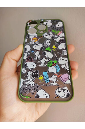 Iphone 14 Pro Max Uyumlu Snoopy Tasarım Tuşları Renkli Hux Kılıf