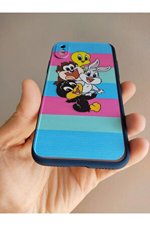 Iphone X / Iphone Xs Uyumlu Looney Tunes Tasarım Tuşları Renkli Kılıf