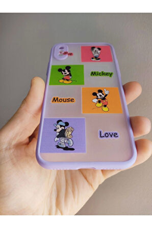 Iphone X / Iphone Xs Mickey Mouse Tasarım Tuşları Renkli Kılıf