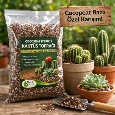 Kaktüs Toprağı Cocopeat Perlit ve Pomza Katkılı Özel Karışım 5 Litre