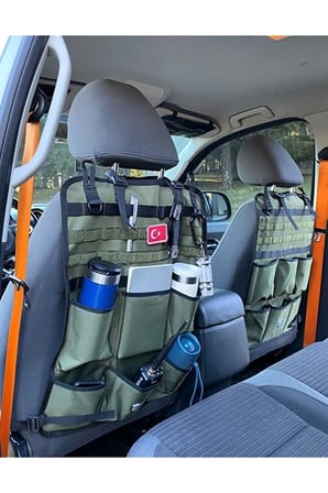 Koltuk Arkası Taktikal Tip Araç İç Organizer (Otomobil,Pickup,Off-Road ve Arazi Araçları)