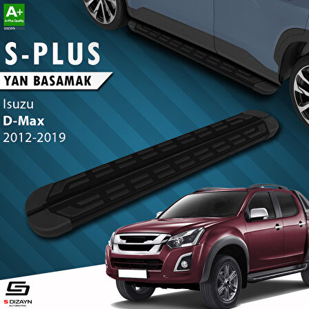 S-Dizayn Isuzu D-Max 2 S-Plus Siyah Yan Basamak 203 Cm 2012-2019 A+ Kalite