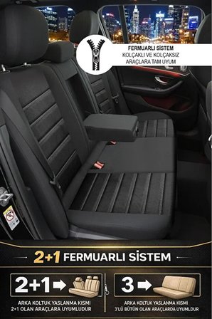 Chevrolet Volt 1.5 (101 Hp) Plug-in Hybrid 2016 UYUMLU  KUMAŞ ALCANTARA OTO KOLTUK KILIFI BEYAZ