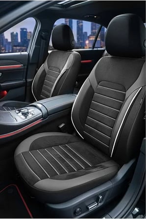 Skoda Octavia Elegance 1.4 Tsi (122) Dsg Tiptr 2010 UYUMLU  KUMAŞ ALCANTARA OTO KOLTUK KILIFI BEYAZ