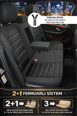 Ssangyong Chairman Cm400 2.3 I 16v (150 Hp) 2011 UYUMLU  KUMAŞ ALCANTARA OTO KOLTUK KILIFI BEYAZ