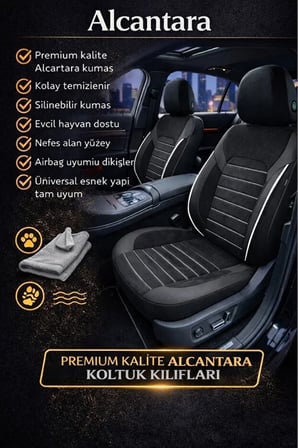 Volvo 960 Kombi (965) 2.5 I V6 24v (170 Hp) 1994 UYUMLU  KUMAŞ ALCANTARA OTO KOLTUK KILIFI BEYAZ