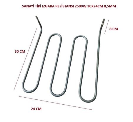 SANAYİ TİPİ IZGARA REZİSTANSI 2500W 30X24CM 8,5MM