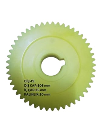DİŞLİ ET KIYMA MAKİNASI ÇAGDAŞ-ERSÖZ NO:32 (106X25X20/49 DİŞ)