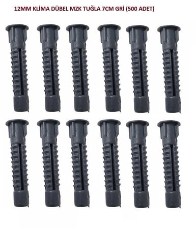 12MM KLİMA DÜBEL MZK TUĞLA 7CM GRİ (500 ADET)