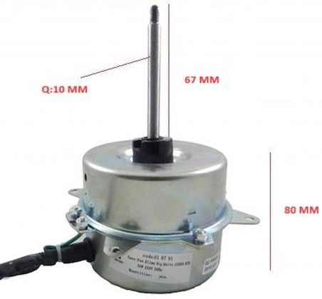 KLİMA DIŞ FAN MOTORU 24000 BTU 75W 220V