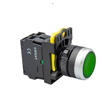 22MM YAYLI START BUTON YEŞİL 1N0 (A5-10D IŞIKLI)