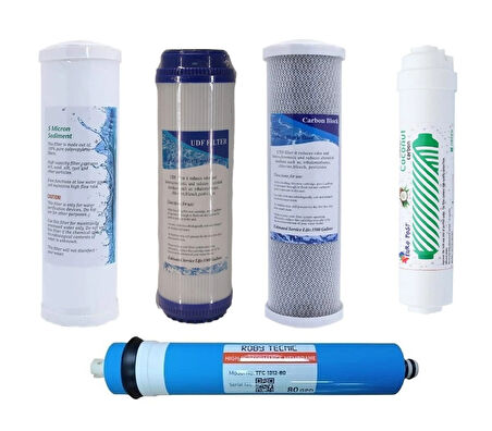 10" AÇIK KASA TAKIM SU ARITMA FİLTRESİ MEMBRANLI SET 5'Lİ