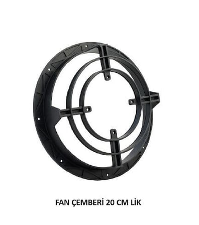 FAN ÇEMBERİ PLASTİK 20 CM (SİYAH)
