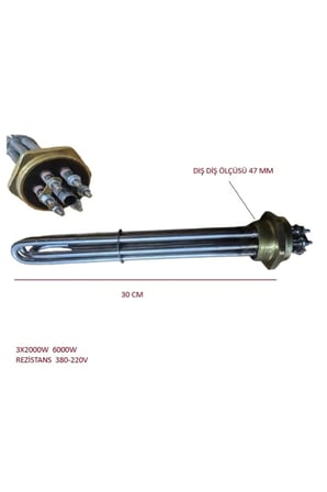 REZİSTANS 1 1/2" 3*2000W 30CM 8.5MM 220-380V CR-Nİ