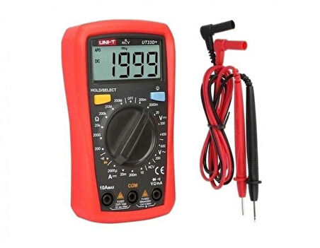 UNİT UT 33D+ DİJİTAL MULTUMETRE 600V 10A
