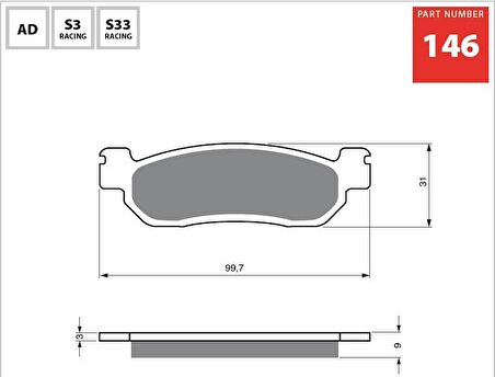 GOLD AD 146 FREN BALATA SİNTER METAL