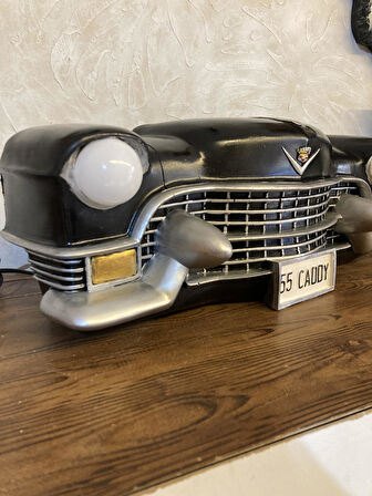 Işıklı Cadillac Duvar Obje Araba Siyah