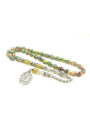 925 Ayar Gümüş Nakkaş İp Yolu Eskitme Eski Usul Multi Color Sıkma Kehribar Sertifikalı 6155