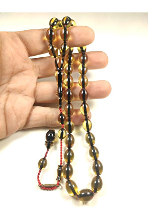 Ahmet Emin Usta Eseri 3 kat Cilalı İp Yolları Eskitme Yapılmış Sıkma Kehribar Sertifikalı 6136