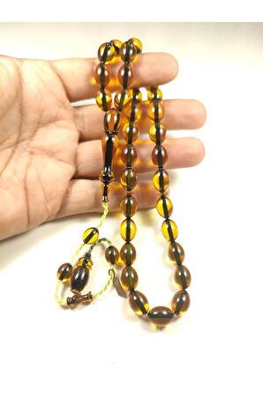 Ahmet Emin Usta Eseri 3 kat Cilalı İp Yolları Eskitme Yapılmış Sıkma Kehribar Sertifikalı 6135