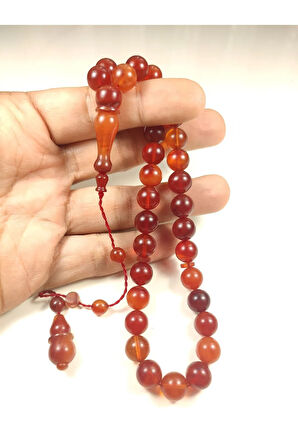 İsmail Karasapan Usta Eseri 0.6 mm Delim 3 Kat Cilalı Objeden Katalin Tesbih Sertifikalı 6122