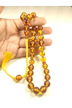 Zeyn Usta Eseri Eski Usul Kat Kat İpe Dizilmiş Ateş-i Kehribar Sertifikalı 6103