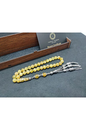 Ahşap Kutulu 8 Gr. Gümüş Püsküllü 11.76 Gr. Fosilli Rus Kaya Damla Sertifikalı 8540