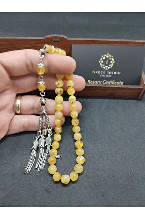 Ahşap Kutulu 8 Gr. Gümüş Püsküllü 11.76 Gr. Fosilli Rus Kaya Damla Sertifikalı 8540