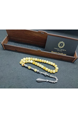 Hediye Kutulu Gümüş Nakkaş ve Gümüş Püsküllü 13 Gr. Küçük Boy Litfanya Kaya Damla Sertifikalı 8562