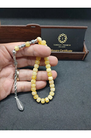 Hediye Kutulu Gümüş Nakkaş ve Gümüş Püsküllü 13 Gr. Küçük Boy Litfanya Kaya Damla Sertifikalı 8562