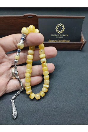 Ahşap Hediye Kutulu Gümüş Nakkaş ve Gümüş Püsküllü 15.09 Gr. Litfanya Kaya Damla Sertifikalı 8561